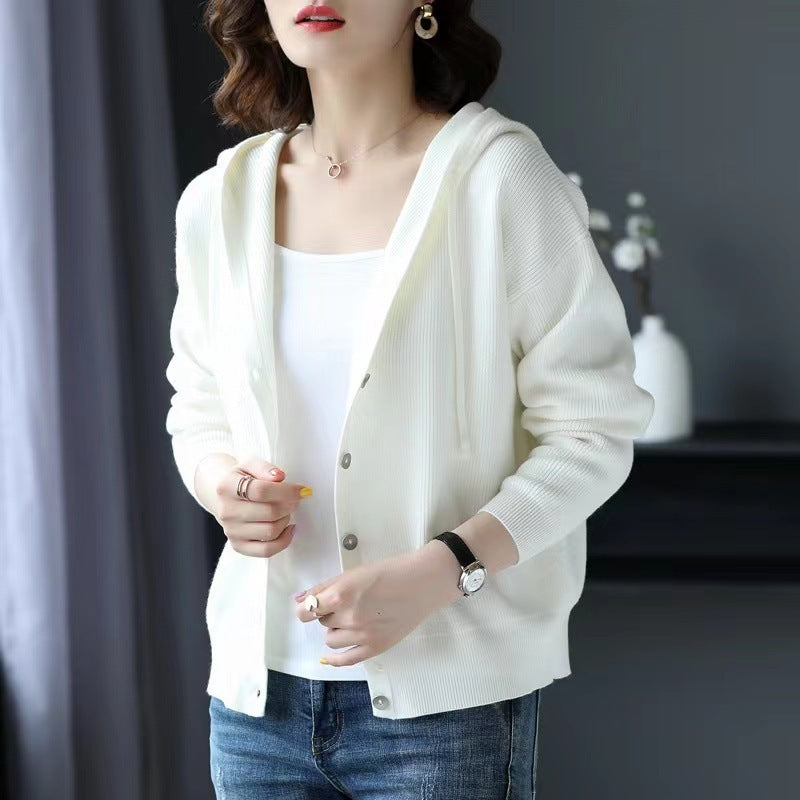 Aria Hooded Knit Cardigan