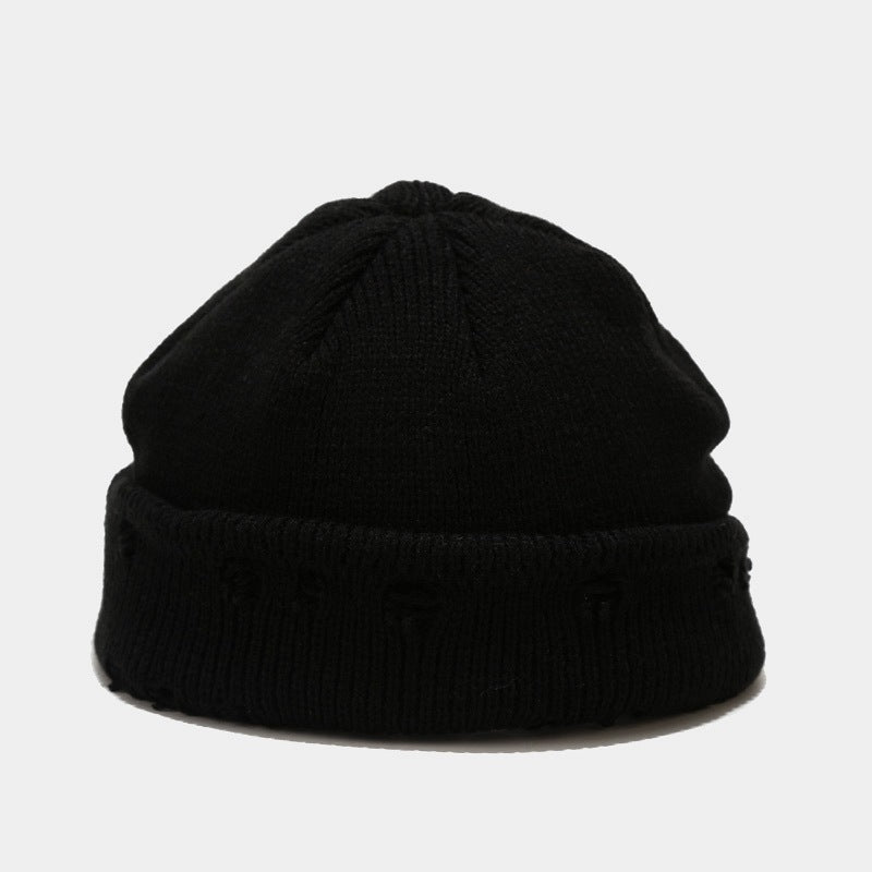 Distressed Knit Beanie - Trendy Comfort Hat