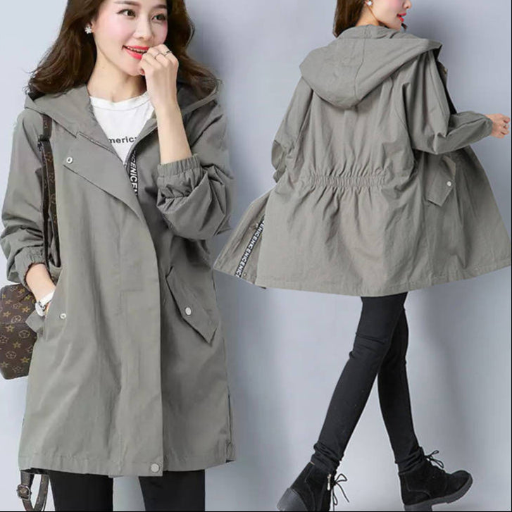 City Chic Hooded Anorak Trench Coat