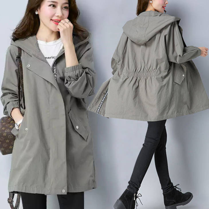 City Chic Hooded Anorak Trench Coat