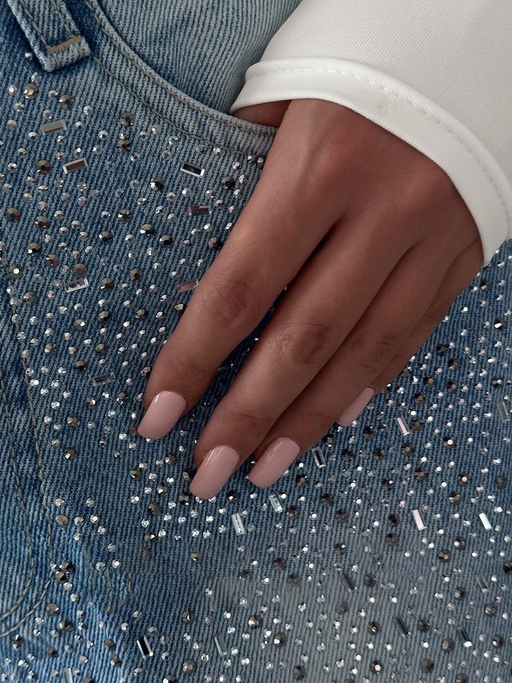 Stardust Rhinestone Wide-Leg Jeans