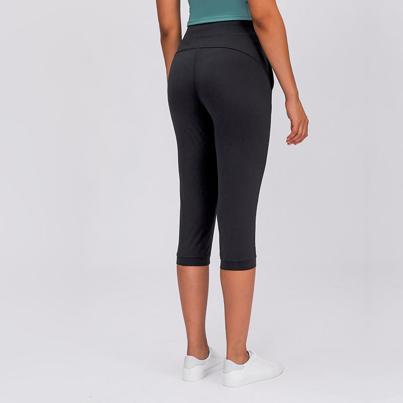 Ariana Vogue Breathable Stretch Cropped Active Pants with Pockets