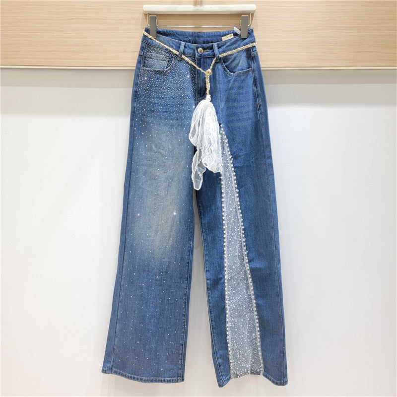Serena Embellished Wide-Leg Jeans