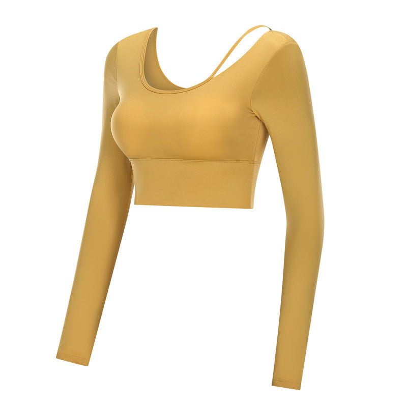 Performance Long Sleeve Active Crop Top for Yoga and Fitness Workouts