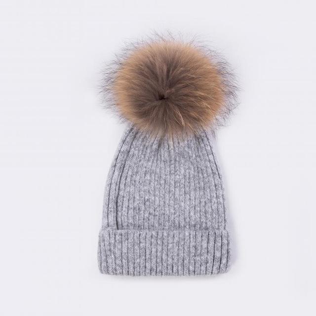 Cozy Knit Pompom Beanie Hat for Winter Warmth