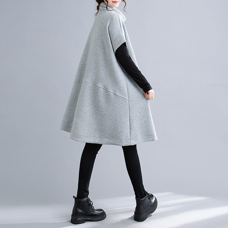 Cozy Chic Turtleneck A Line Pullover Dress with Pockets Perfect for Everyday Comfort