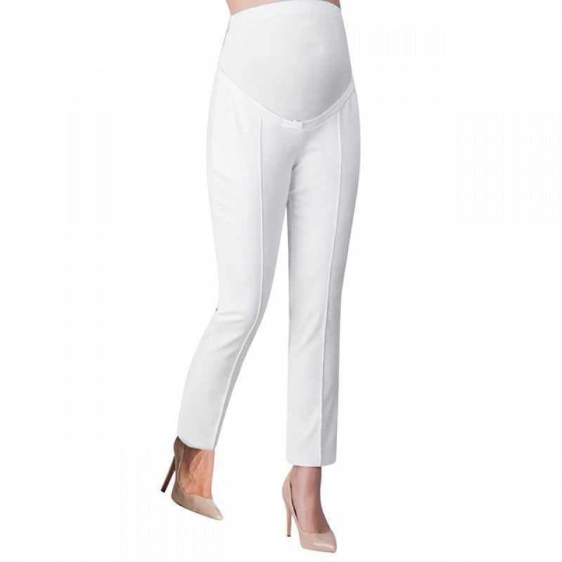 Comfortable Maternity Skinny Work Trousers - Elastic Fit