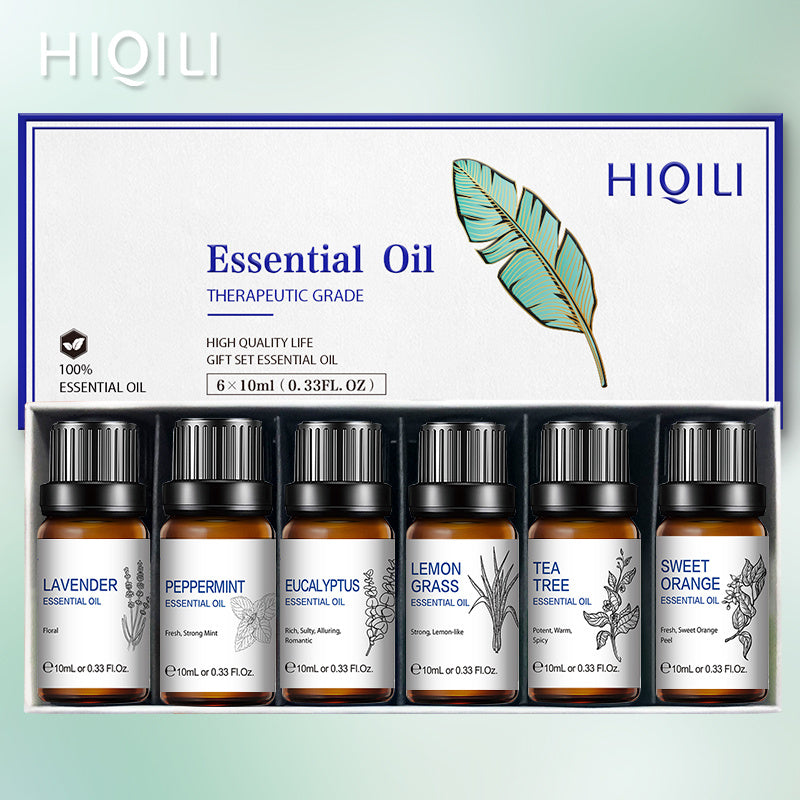 Pure Essential Oil Set - 6pc Aromatherapy Gift