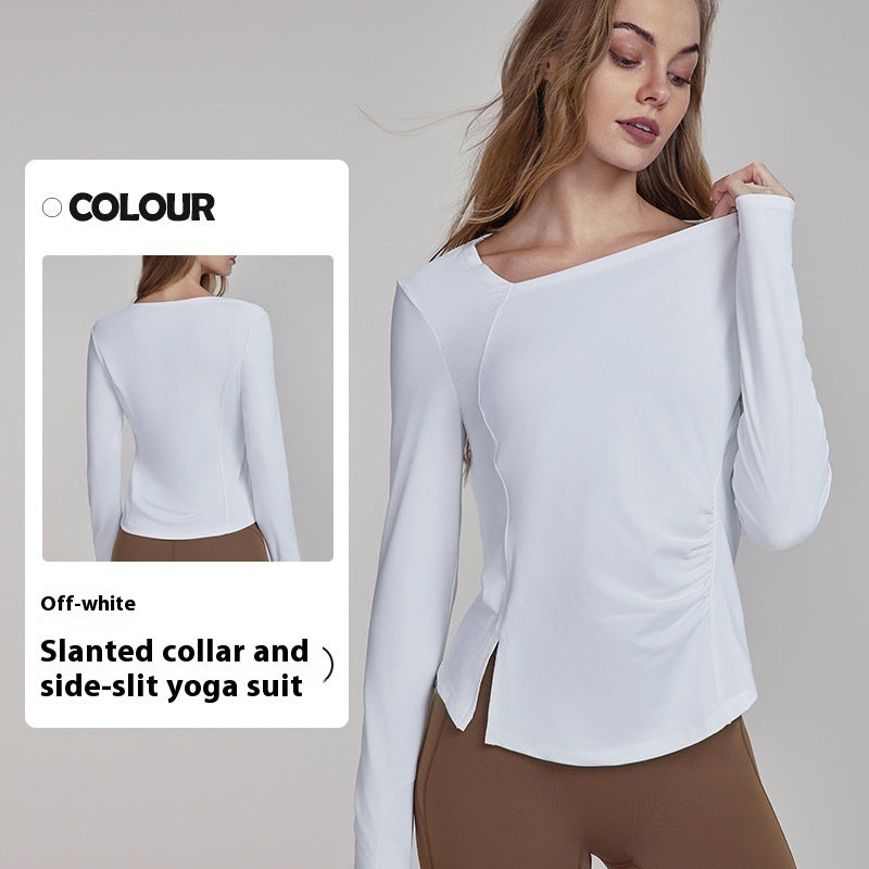 Women's Loose Fit Breathable Long Sleeve Activewear Top for Yoga and Exercise