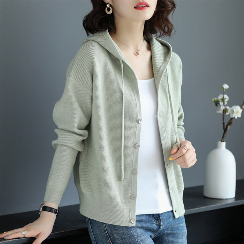 Aria Hooded Knit Cardigan