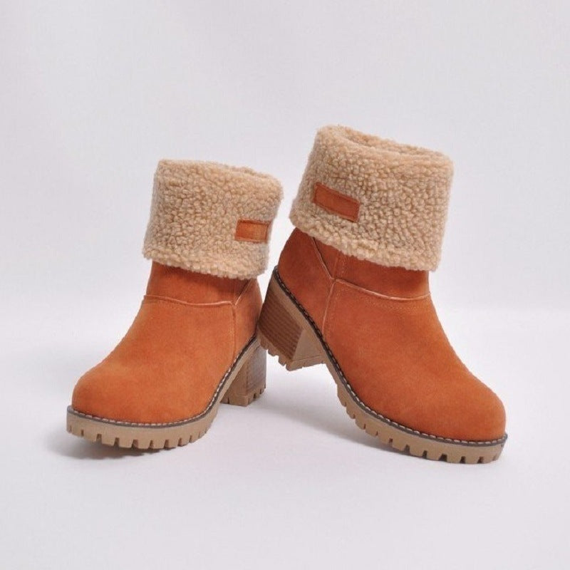 Aria Faux-Fur Trim Suede Ankle Boots