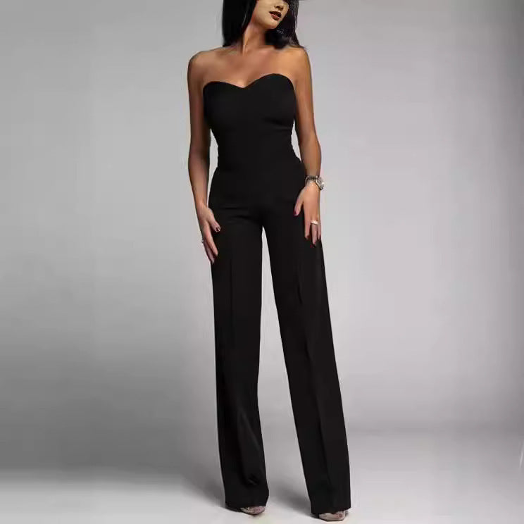 Elegant Strapless Wide Leg Jumpsuit for Women