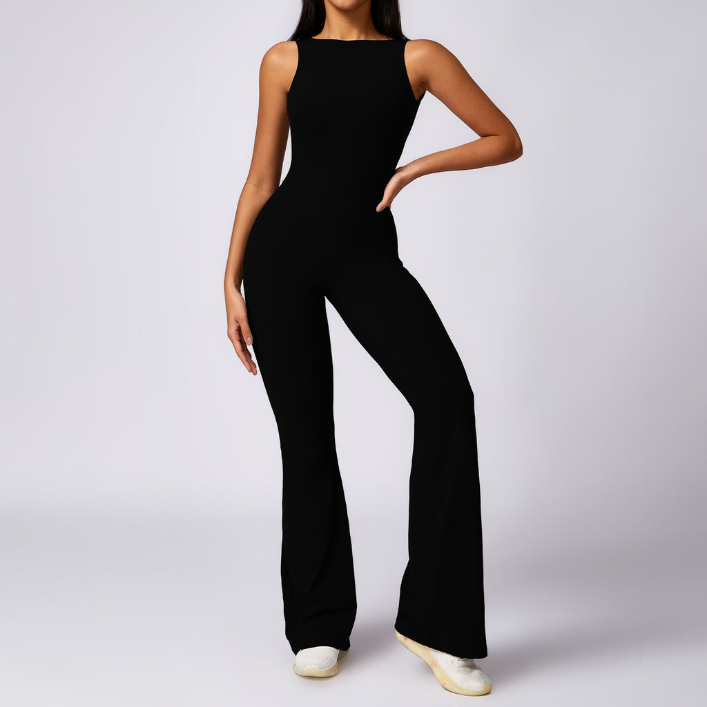 Women's Hip-Lifting Flare Yoga Jumpsuit - Activewear Bodysuit