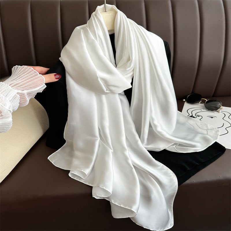 Soft Solid Scarf - Versatile Polyester Wrap