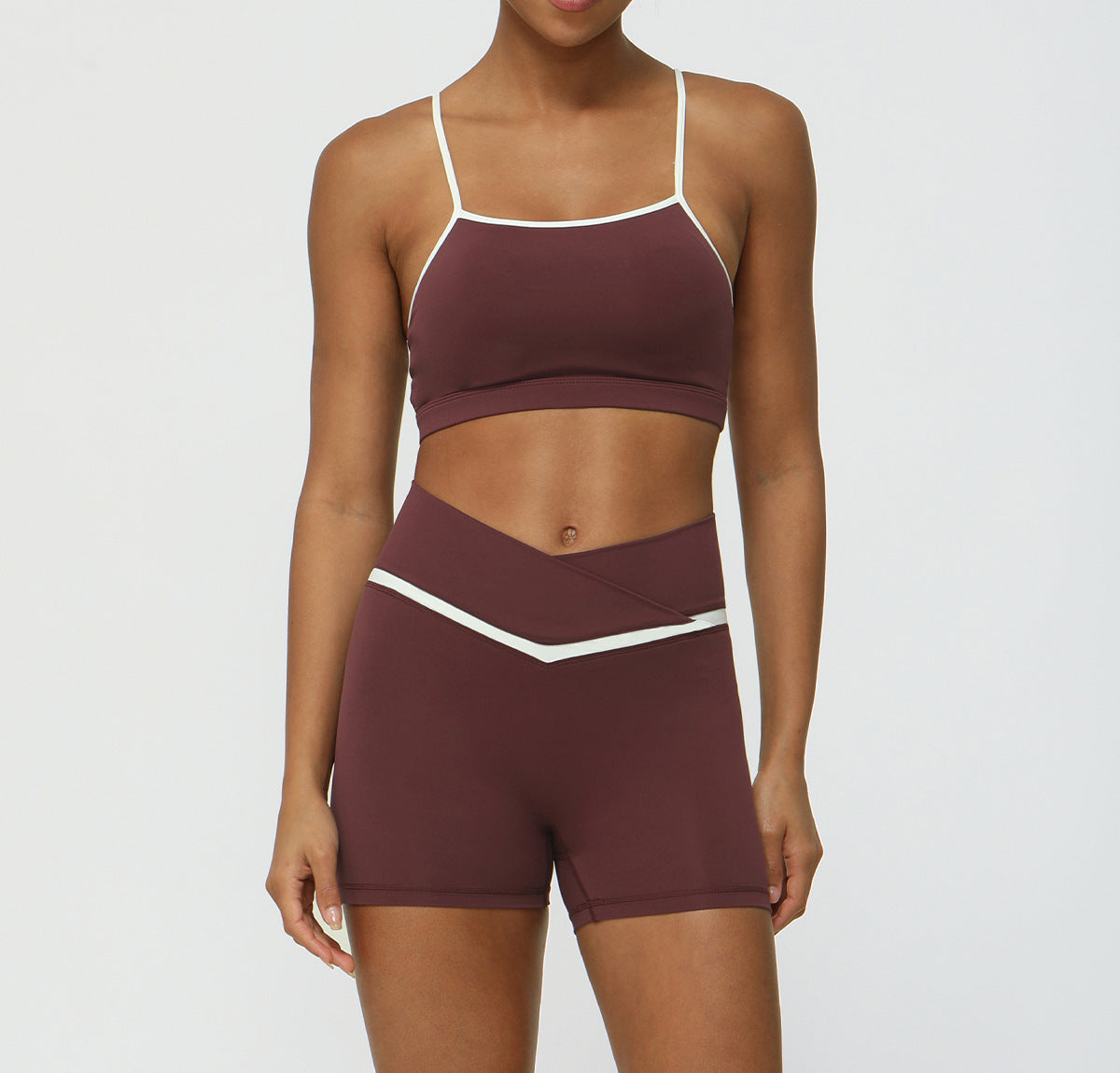 Seamless Hip Lifting Sports Bra and High Waist Activewear Shorts Set
