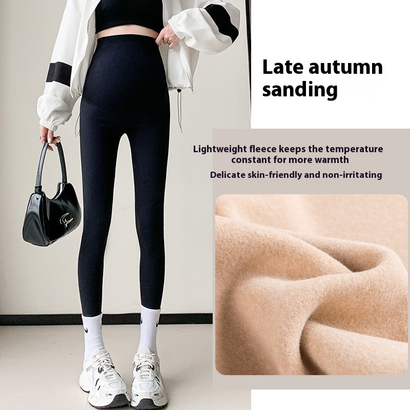 Seamless Honeycomb Maternity Leggings with Belly Support