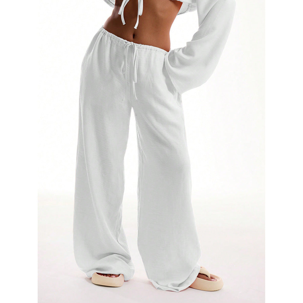Comfortable Women's Loose Wide Leg Pants with Drawstring