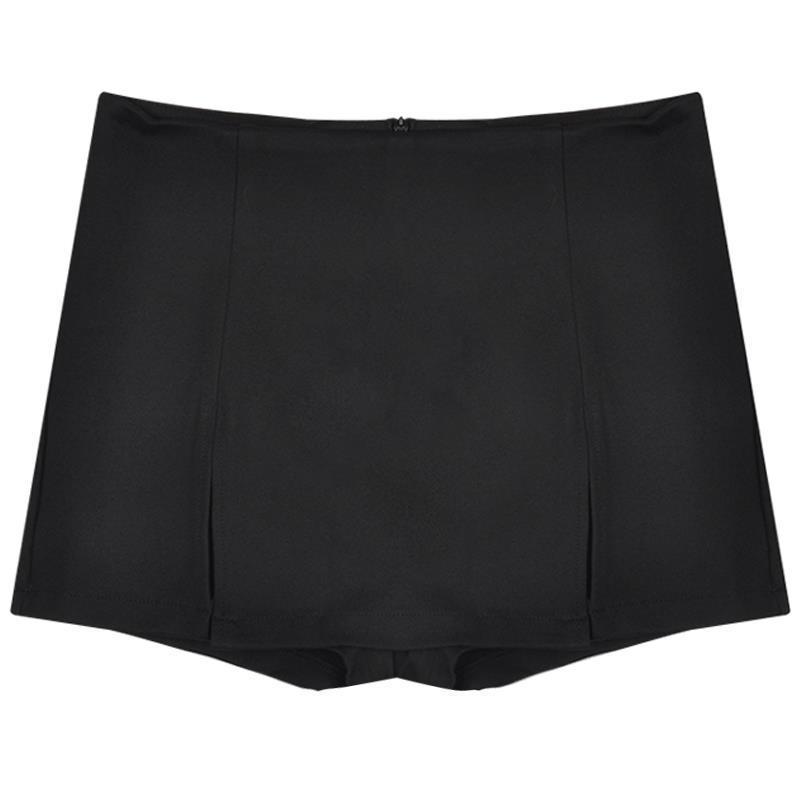 Chic Plus Size High Waist Split Hem Mini Skirt