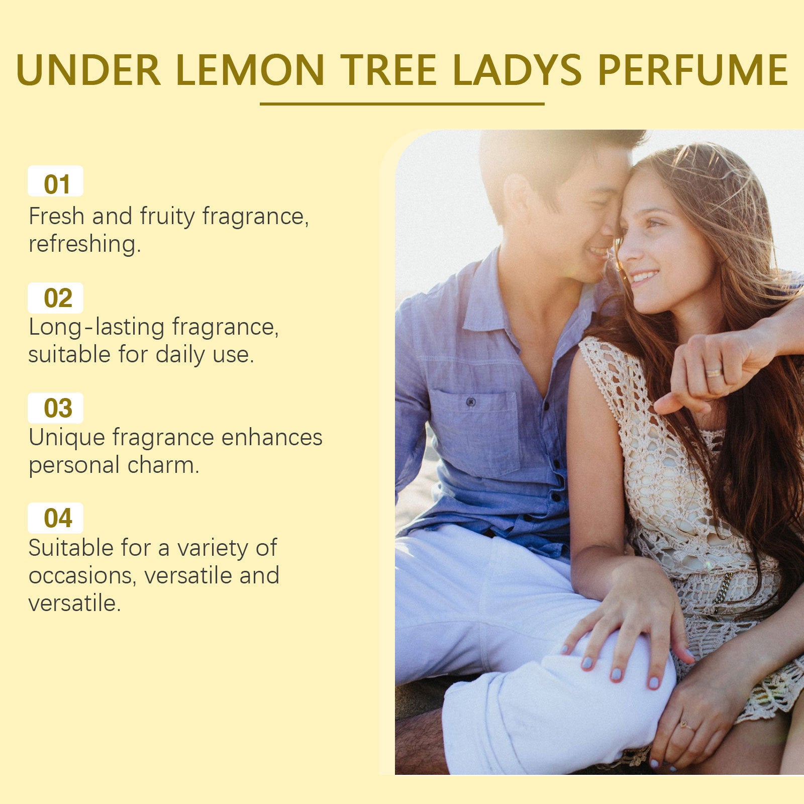Fresh Lemon Zest 10ml Rollerball Perfume - 3Pcs