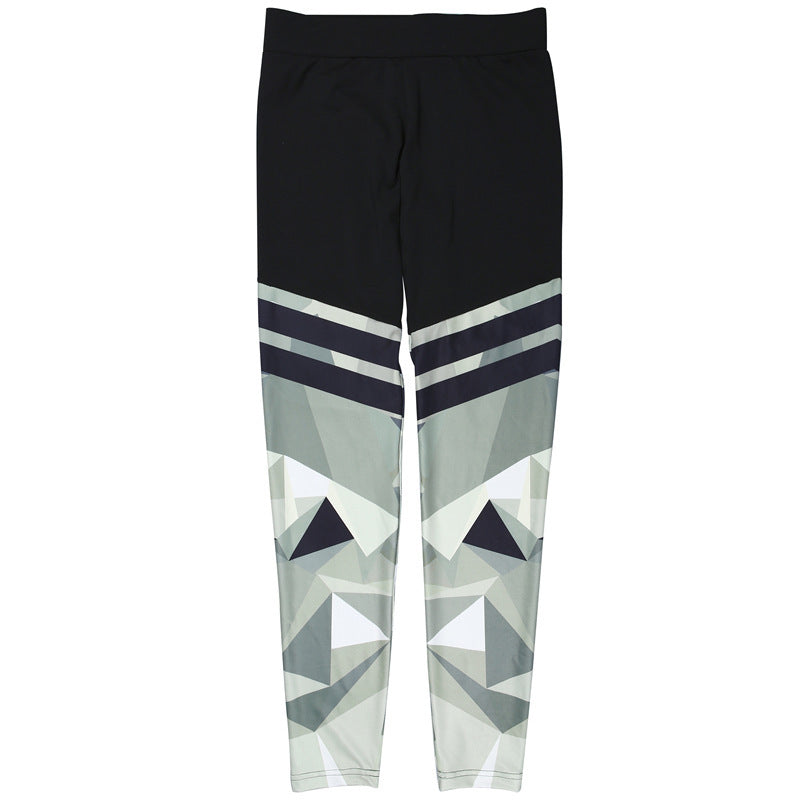Comfortable Milk Silk Blend Camouflage Patterned Activewear Leggings