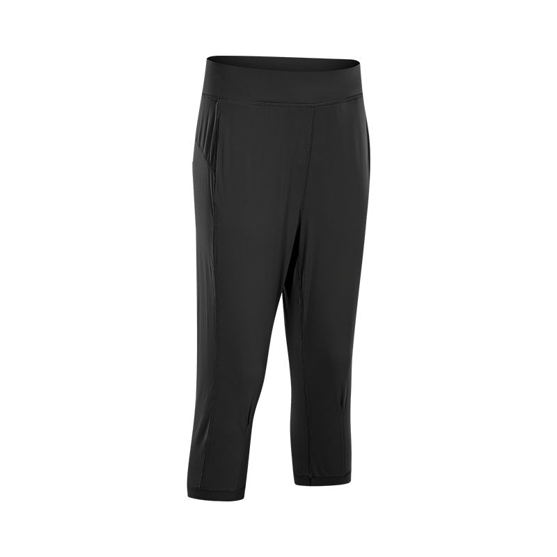 Ariana Vogue Breathable Stretch Cropped Active Pants with Pockets