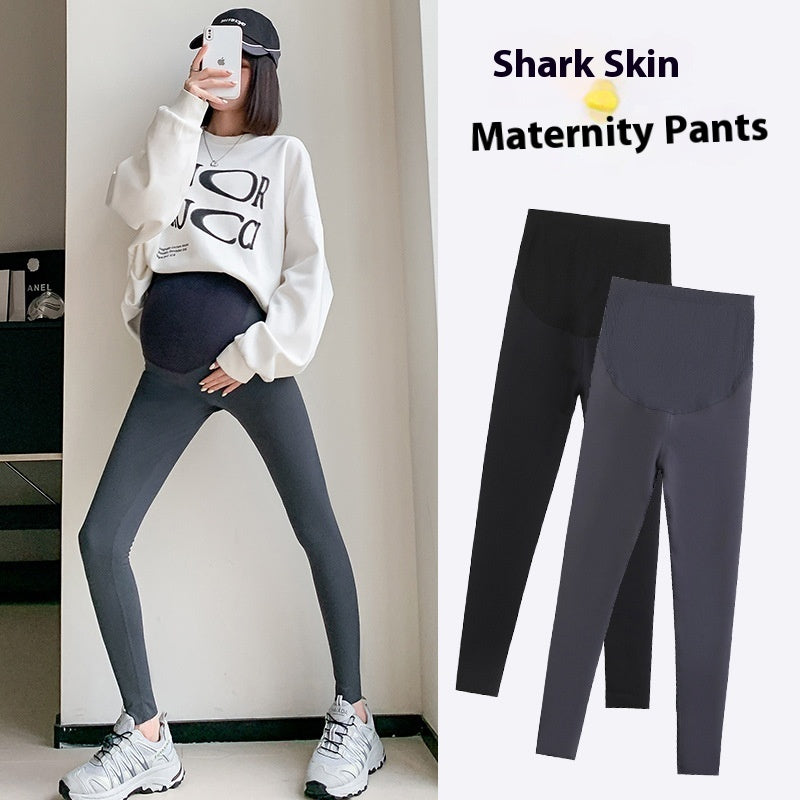 Seamless Honeycomb Maternity Leggings with Belly Support