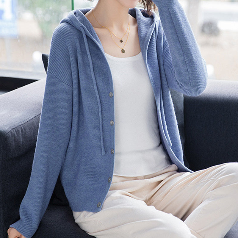 Aria Hooded Knit Cardigan