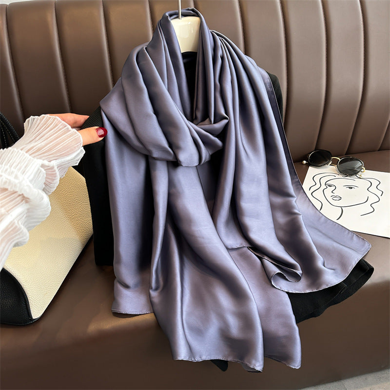 Soft Solid Scarf - Versatile Polyester Wrap