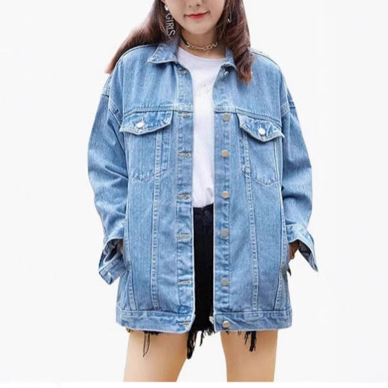 Effortless Oversized Denim Jacket Long Sleeve for Casual Everyday Style