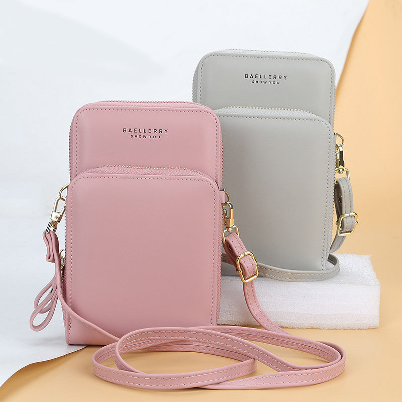Stylish Women's PU Leather Crossbody Phone Bag