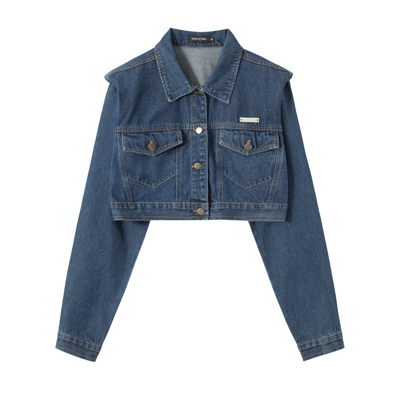 Sweet Cropped Denim Jacket Casual Everyday Style