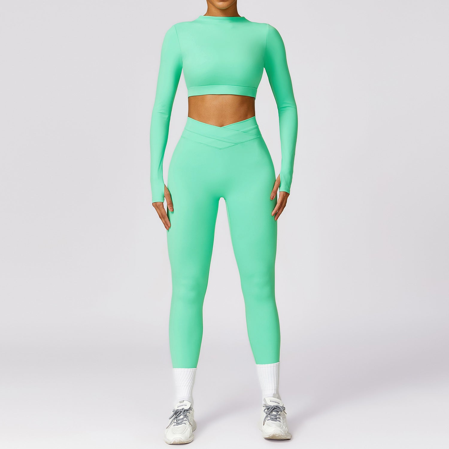 Comfortable Quick Drying One Shoulder Sports Bra and High Waist Yoga Leggings Set