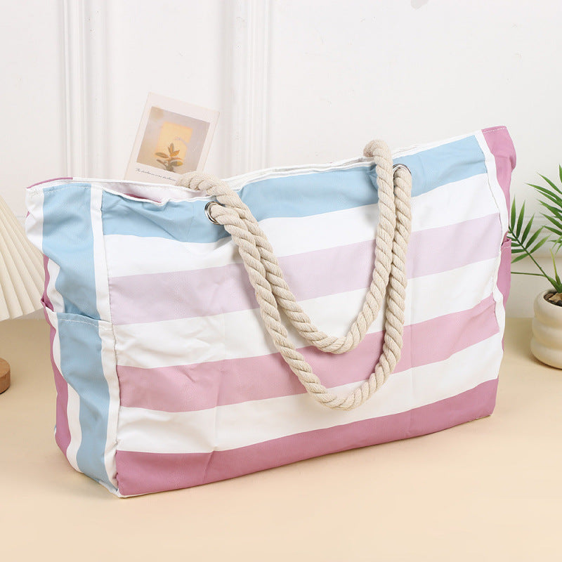 Large Canvas Beach Tote Bag for Women - Tropical & Versatile