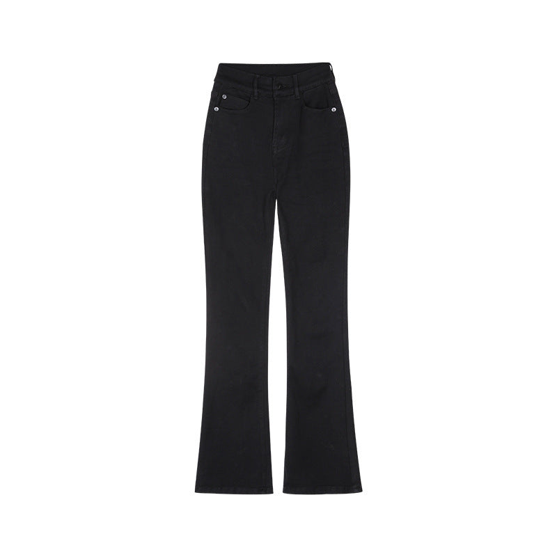 Women's High Waist Slim Flared Cotton Jeans