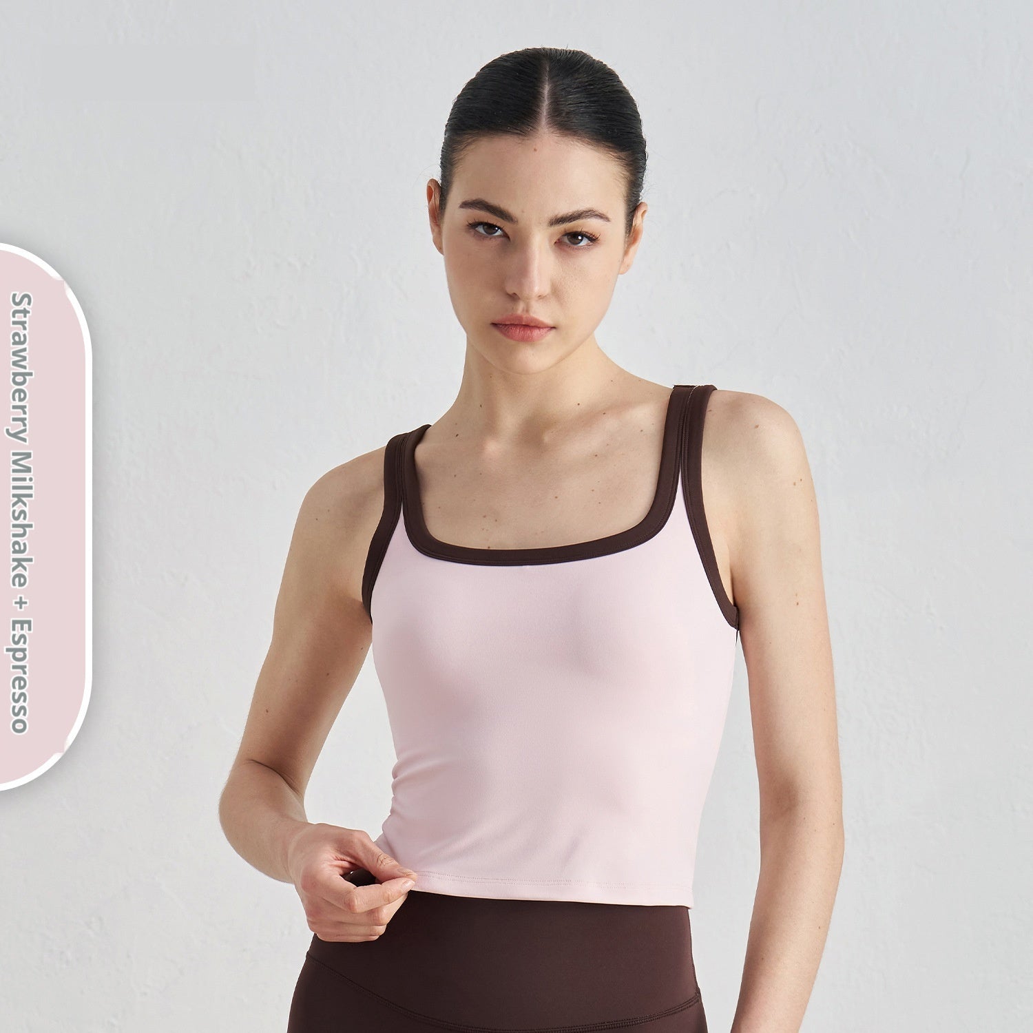 Nude Feel U-neck Beauty Back Activewear Sports Vest for Yoga and Gym