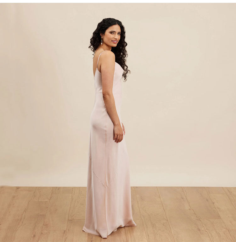 Satin Bridesmaid Dress - Korean Style Party & Cocktail Gown