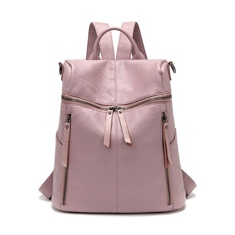 Stylish Everyday PU Leather Convertible Anti-Theft Backpack