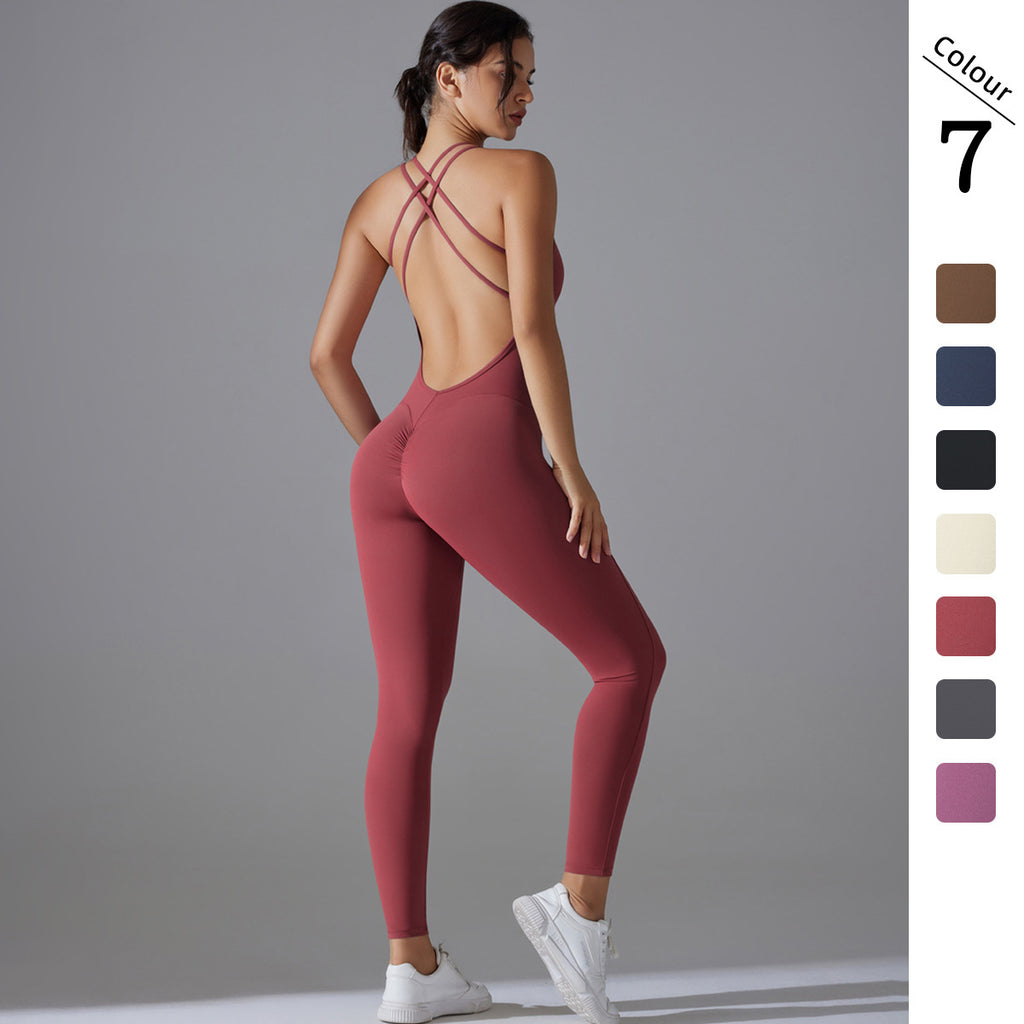 Women's Hip-Lifting Quick-Drying Fitness Jumpsuit