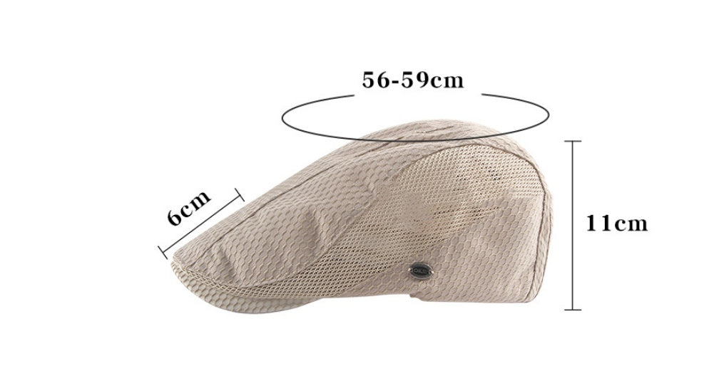 Breathable Mesh Beret Hat - Sun Protection
