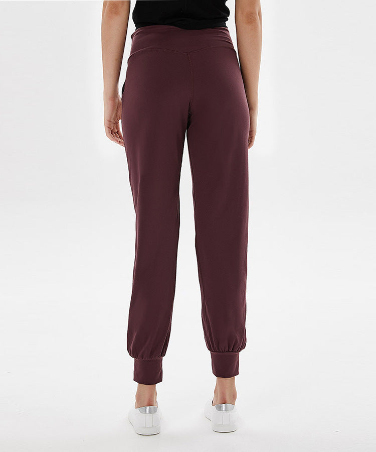 Comfortable High Waist Loose Pocket Yoga Cropped Pants