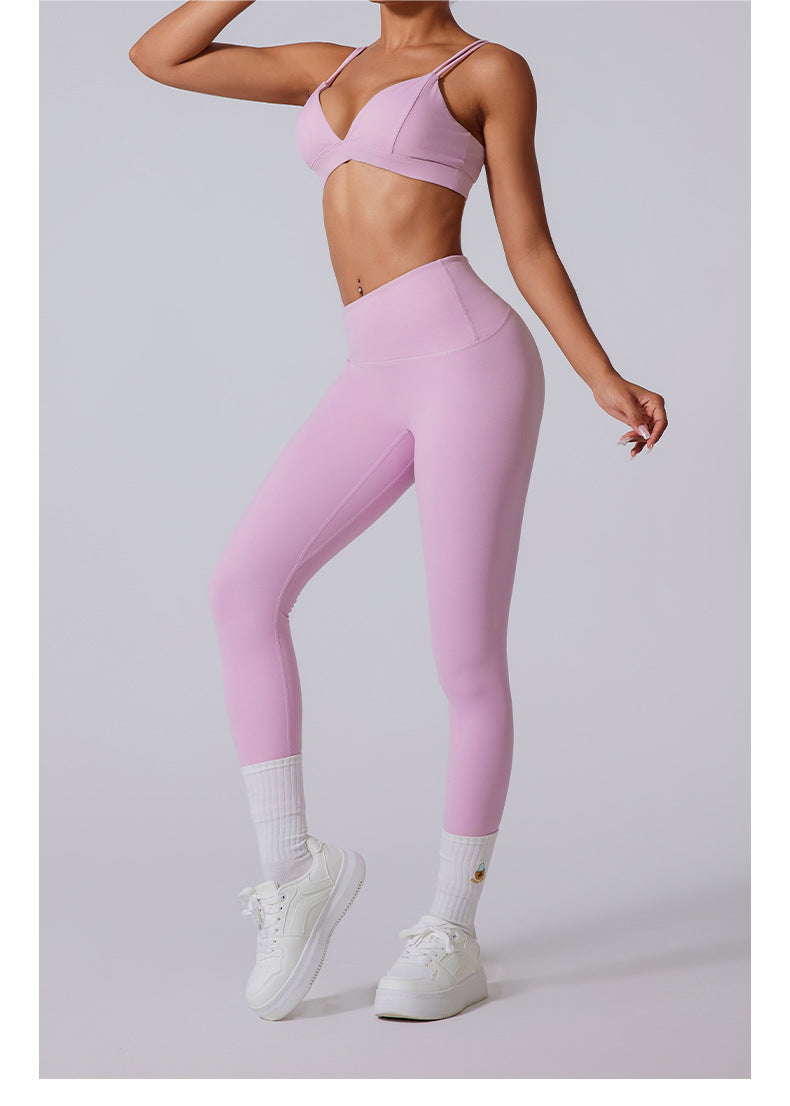 High Waist Shimmering Active Leggings for Yoga and Performance Workouts