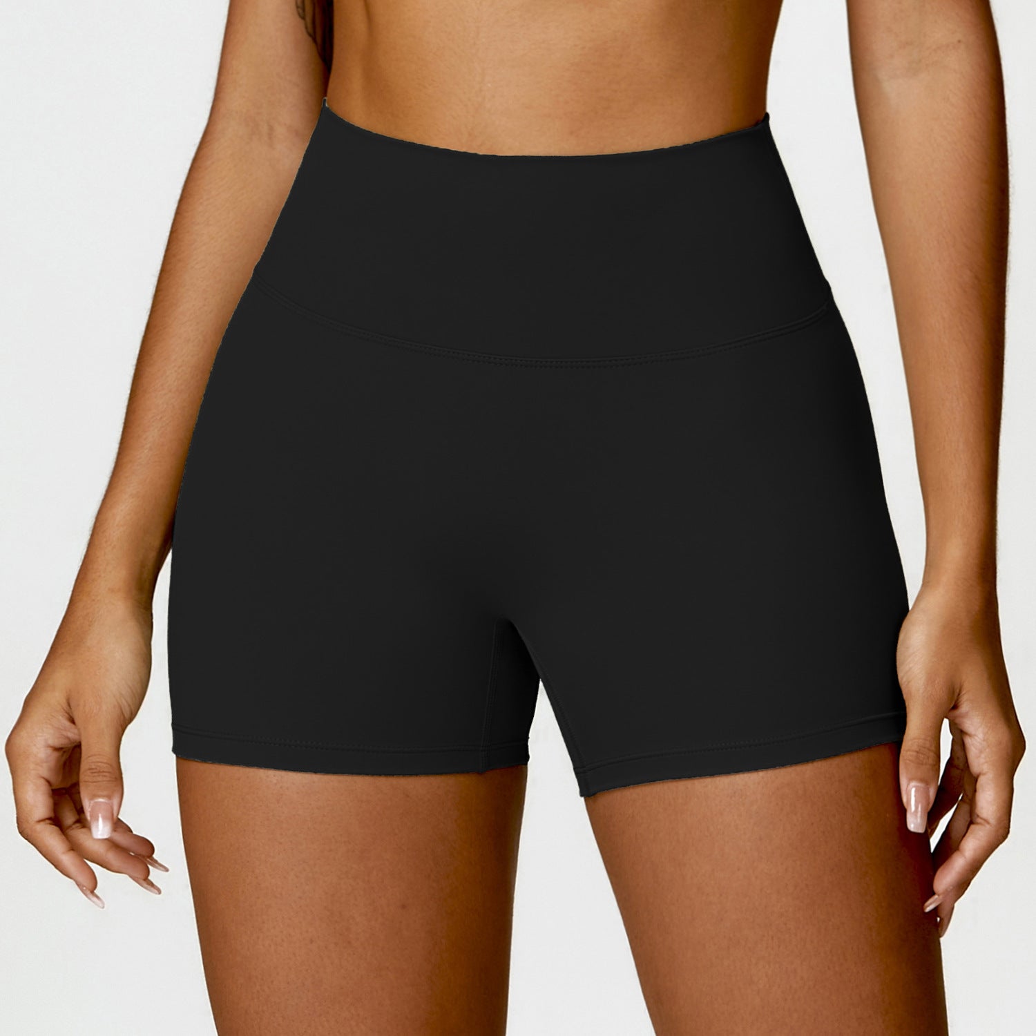 High Waist Belly Control Peach Lift Active Sports Shorts
