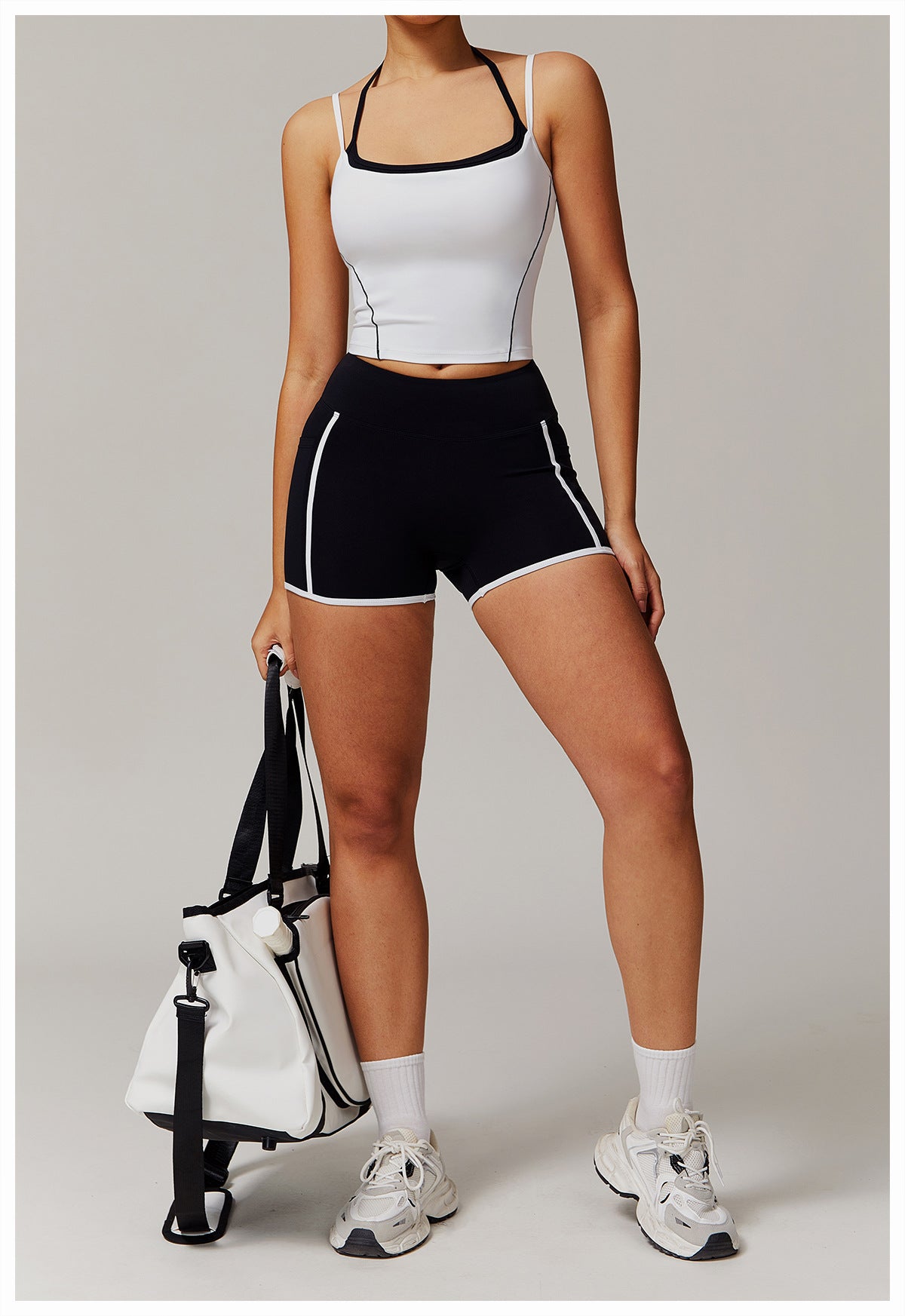 High Waist Nude Feel Performance Shorts with Side Pockets for Yoga and Active Training
