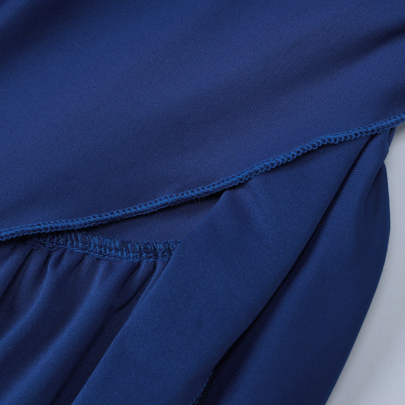 Women's Tube Top Maxi Dress - Ruffled Flounce Skirt