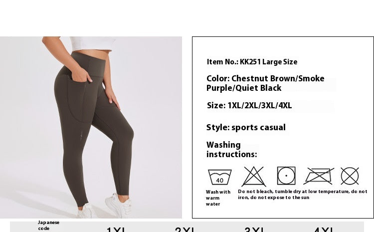 High Waist Hip Lift Yoga Leggings with Side Pockets for Active Fitness