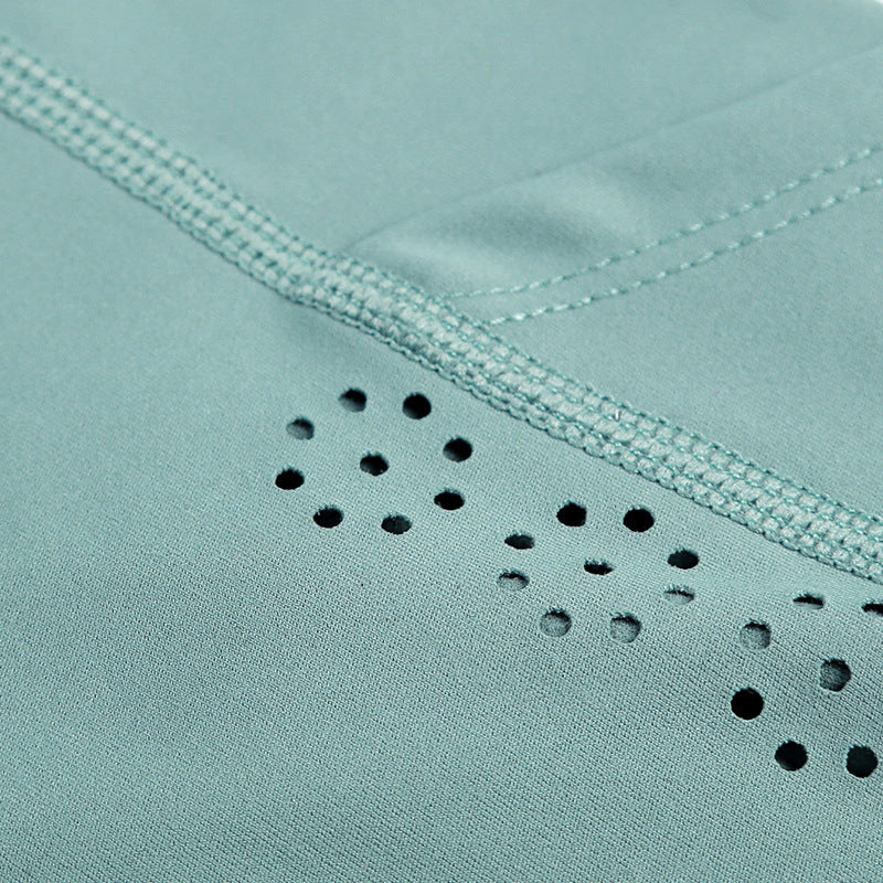 High Waist Athletic Leggings with Laser Cut Details for Active Lifestyle