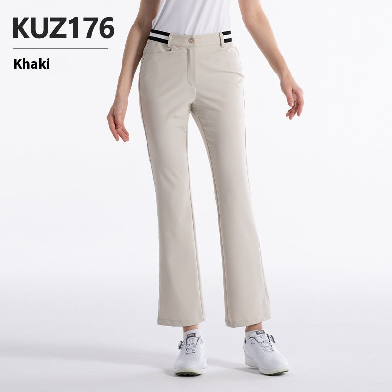 Women's Elastic Waist Slightly Flared Golf & Sports Trousers