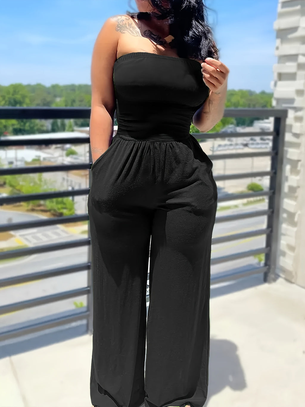 Strapless Without Belt Pockets One-piece Four Seasons Machine Washable