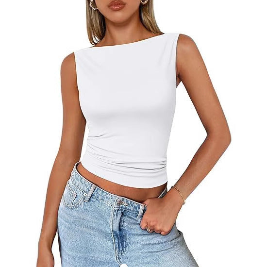 Chic Slim Fit Sleeveless Pullover Top for Women Everyday Wear