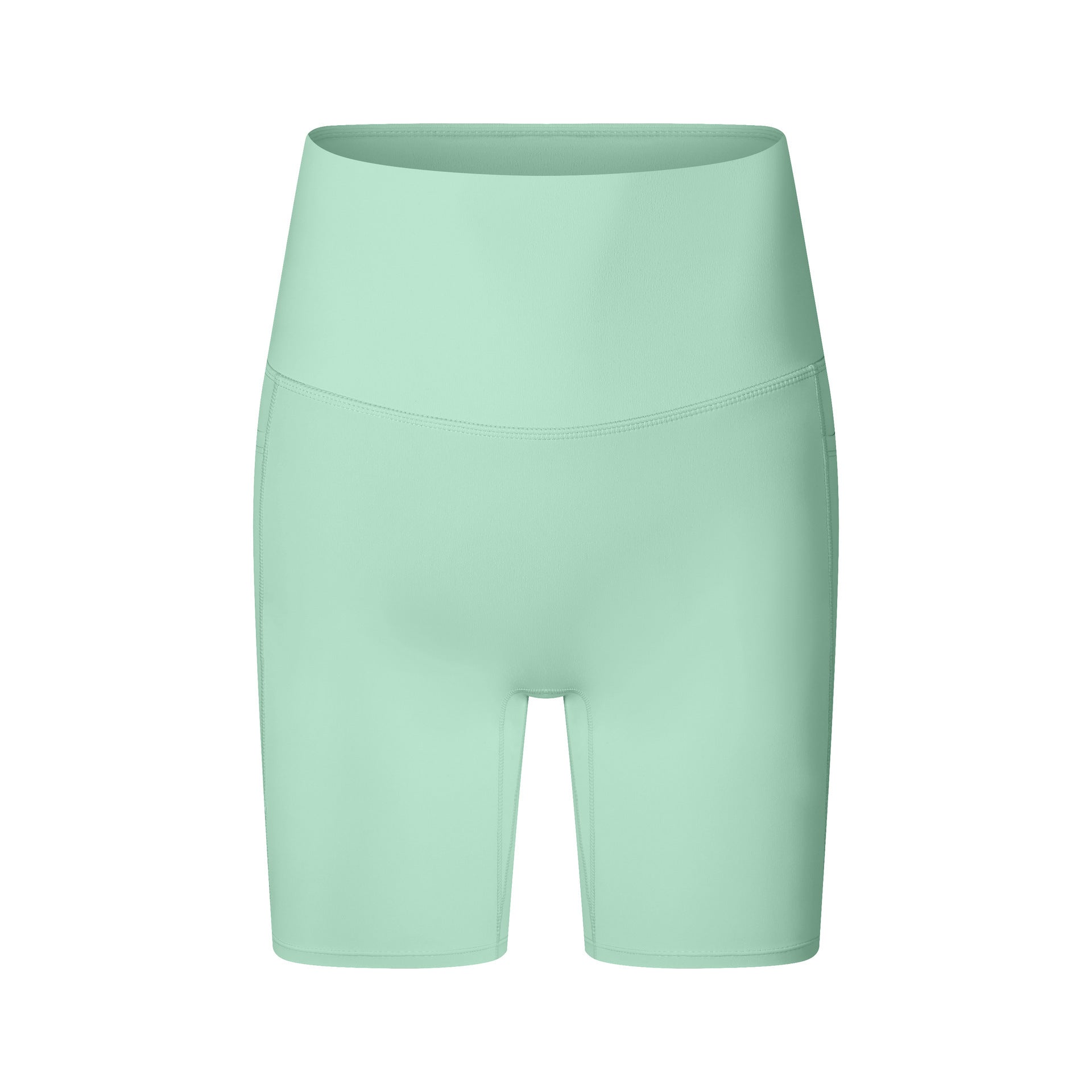High Waist Hip Lift Nylon Active Fitness Shorts for Yoga and Workout
